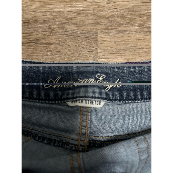 American Eagle Jeans Womens 4 Blue Artist Bootcut Low Rise Stretch Y2K - Picture 6 of 9